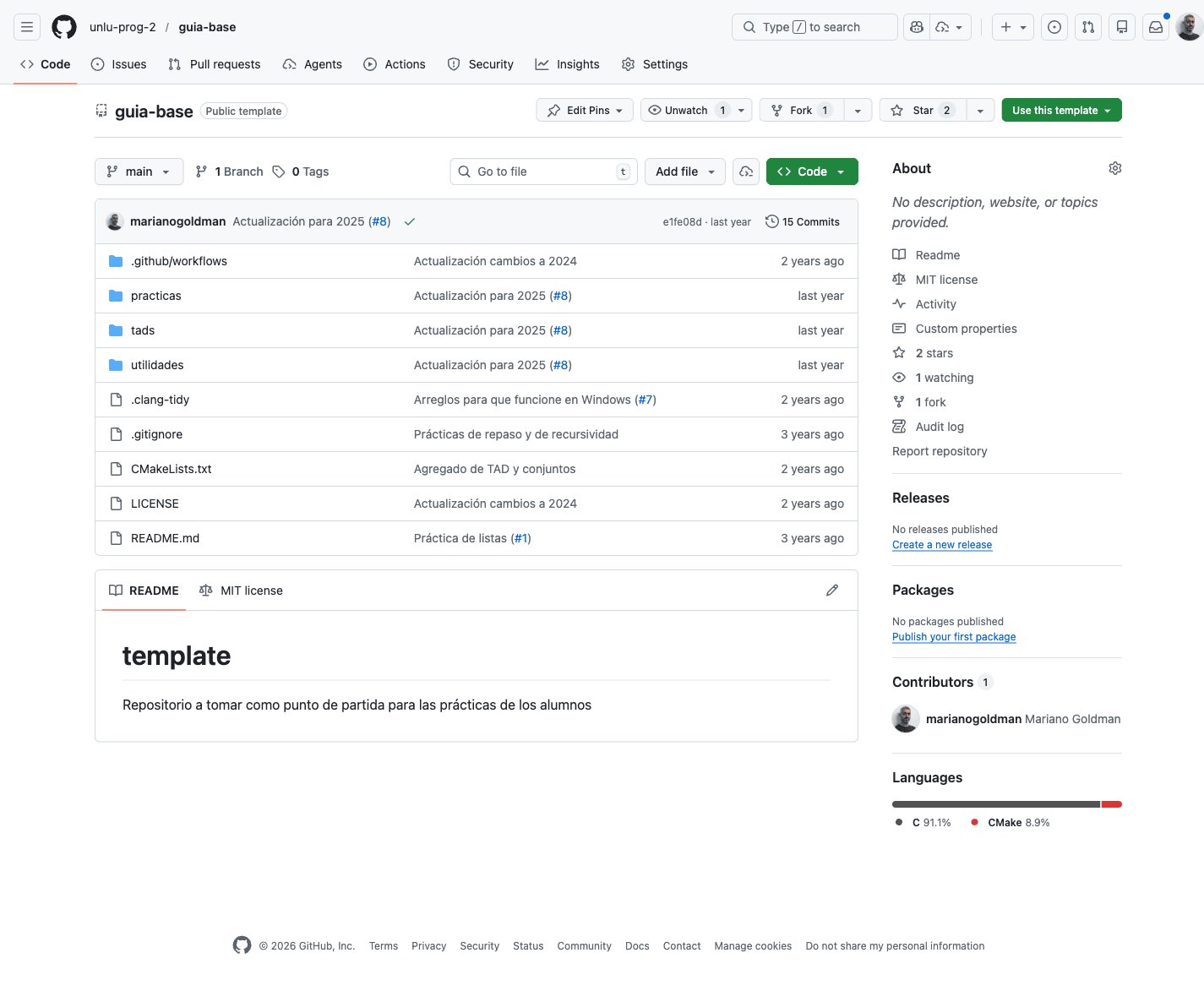 Repositorio guia-base en GitHub