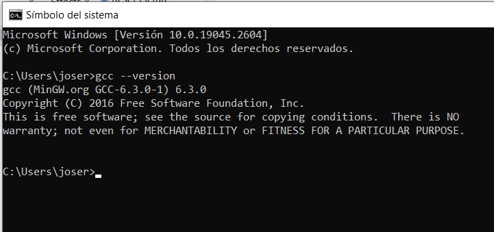Verificar GCC - Éxito