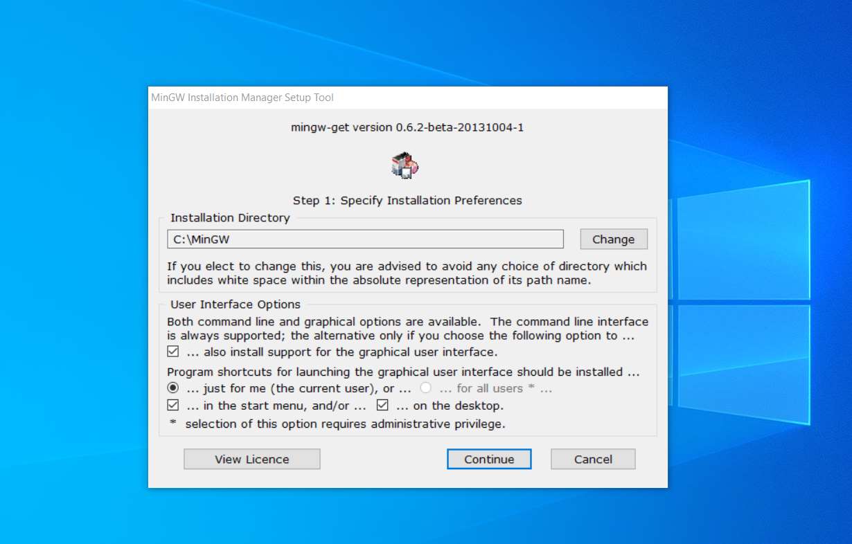 Directorio de instalación